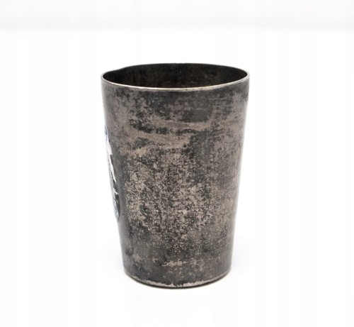 STARY POSREBRZANY KIELISZEK DREZNO ZWINGER