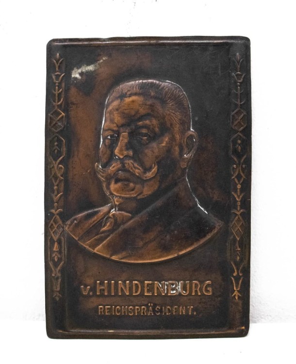 STARA PLAKIETA PAUL VON HINDENBURG