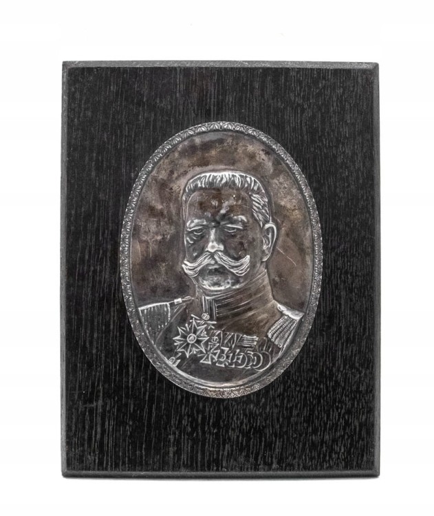 STARA PLAKIETA PAUL VON HINDENBURG, SREBRO