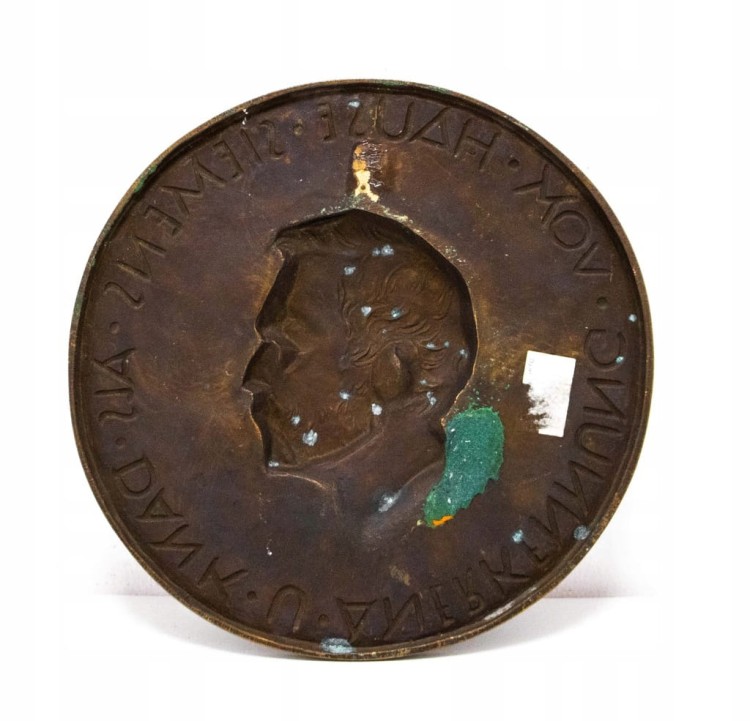 STARA PLAKIETA WERNER VON SIEMENS (A. KLINGLER)