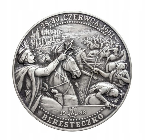 MEDAL JAN II KAZIMIERZ, BERESTECZKO 1651, TWO 1998