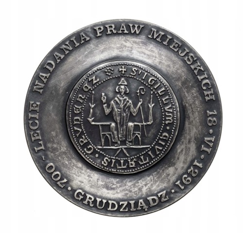 MEDAL 700-LECIE NADANIA PRAW MIEJSKICH GRUDZIĄDZ 1991