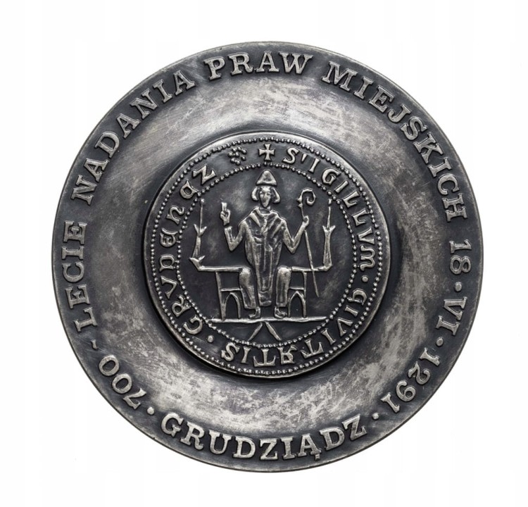 MEDAL 700-LECIE NADANIA PRAW MIEJSKICH GRUDZIĄDZ 1991