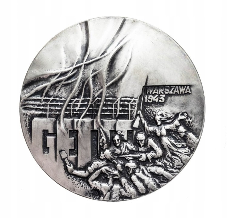 MEDAL 40 ROCZNICA POWSTANIA W GETCIE WARSZAWSKIM, PTAIN WARSZAWA 1983
