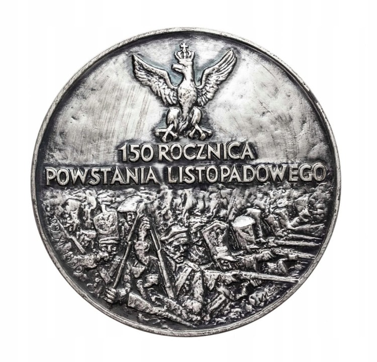 MEDAL 150 ROCZNICA POWSTANIA LISTOPADOWEGO, PTAIN WARSZAWA 1980