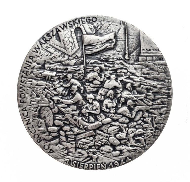 MEDAL 40 ROCZNICA POWSTANIA WARSZAWSKIEGO, PTAIN 1984