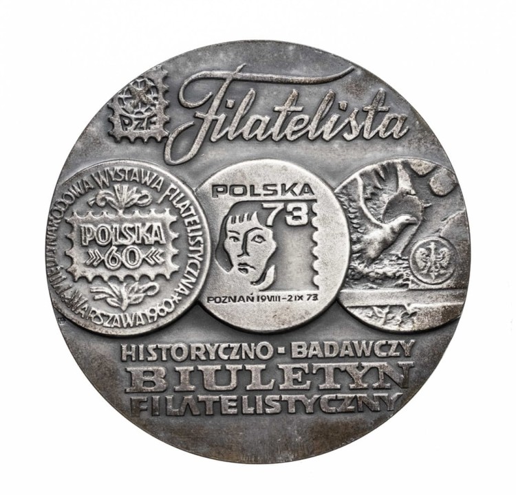 MEDAL BIULETYN FILATELISTA, 50 LAT POLSKIEGO ZWIĄZKU FILATELISTÓW 2000
