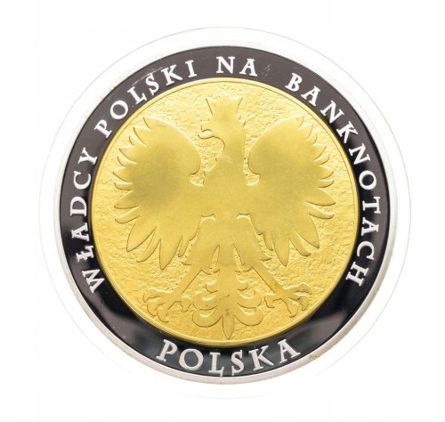MEDAL POLSCY WŁADCY NA BANKNOTACH, 50 ZŁ KAZIMIERZ III WIELKI