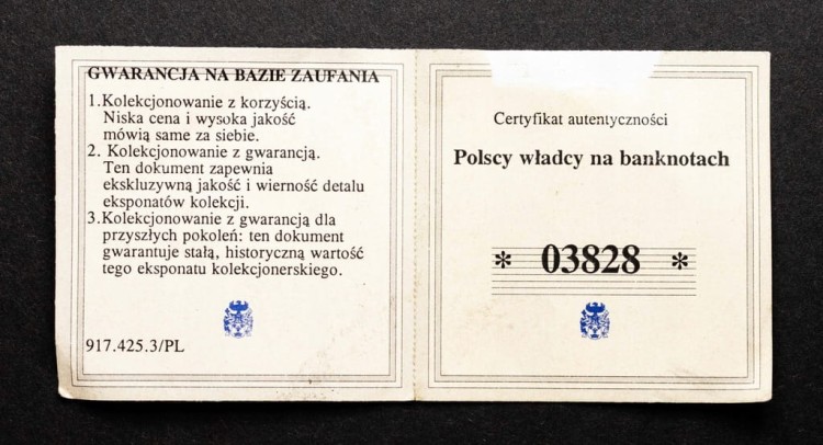 MEDAL POLSCY WŁADCY NA BANKNOTACH, 50 ZŁ KAZIMIERZ III WIELKI