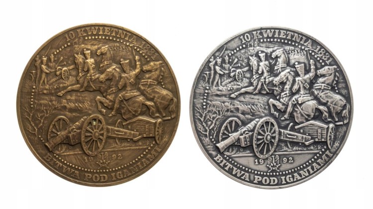ZESTAW MEDALI JÓZEF BEM, BITWA POD IGANIAMI 1831, TWO 1992