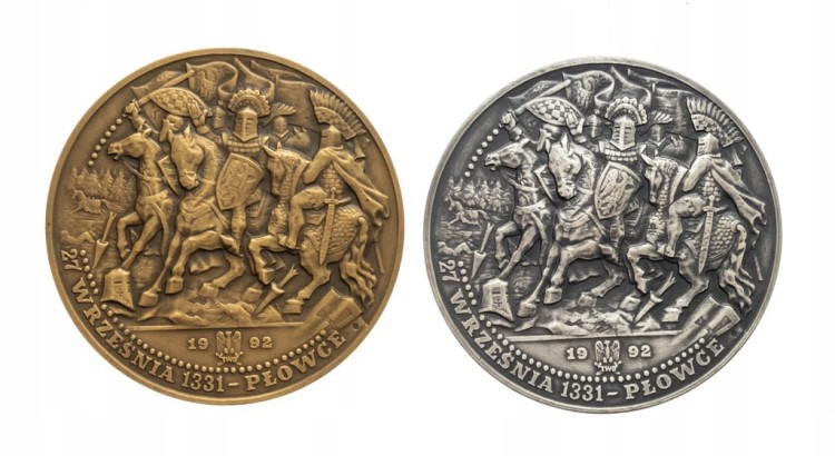 ZESTAW MEDALI WŁADYSŁAW I ŁOKIETEK, PŁOWCE 1331, TWO 1992