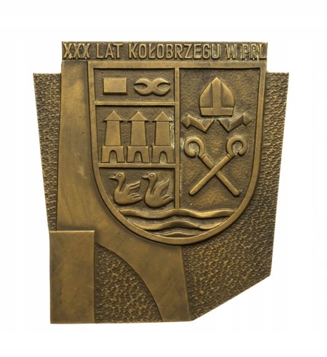 MEDAL PLAKIETA DOSTOJNEMU GOŚCIOWI, 30 LAT KOŁOBRZEGU W PRL 1975