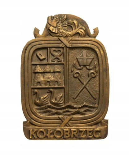 MEDAL PLAKIETA ZASŁUŻONEMU OBYWATELOWI ZIEMI KOŁOBRZESKIEJ, KOŁOBRZEG 1970
