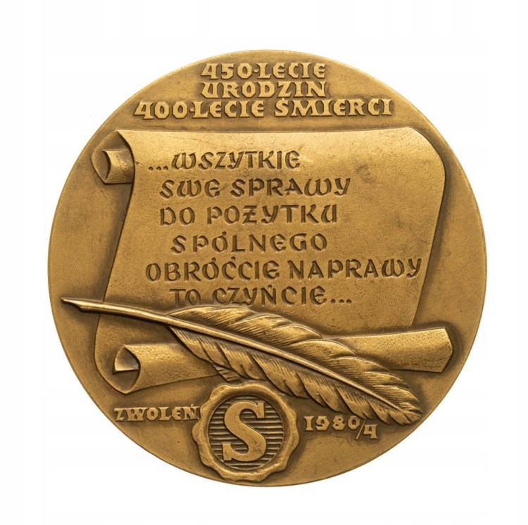 MEDAL JAN KOCHANOWSKI, 450 LECIE URODZIN, ZWOLEŃ 1980