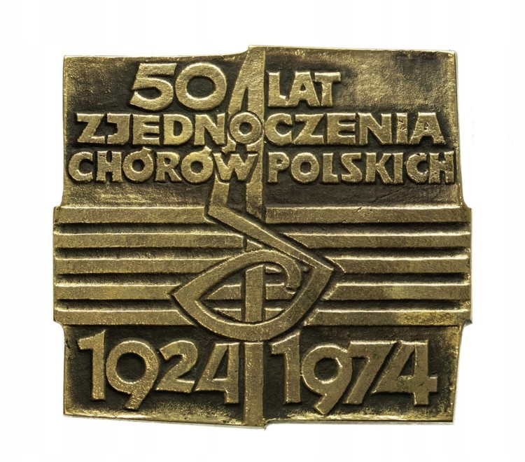 MEDAL 50 ROCZNICA ZJEDNOCZENIA CHÓRÓW POLSKICH, POZNAŃ 1974