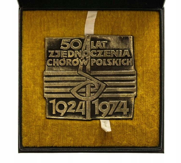 MEDAL 50 ROCZNICA ZJEDNOCZENIA CHÓRÓW POLSKICH, POZNAŃ 1974