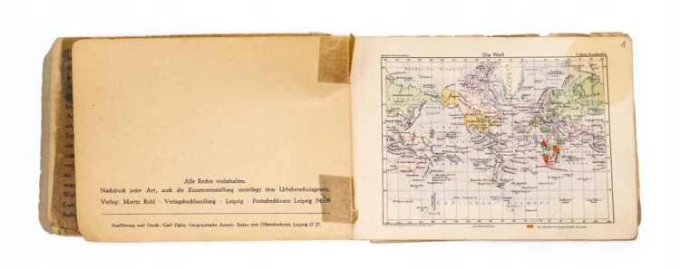 STARY NIEMIECKI ATLAS ŚWIATA l. 40