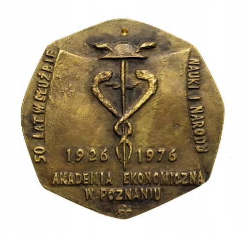 MEDAL 50 LAT W SŁUŻBIE NAUKI, AKADEMIA EKONOMICZNA POZNAŃ 1976 (STASIŃSKI)