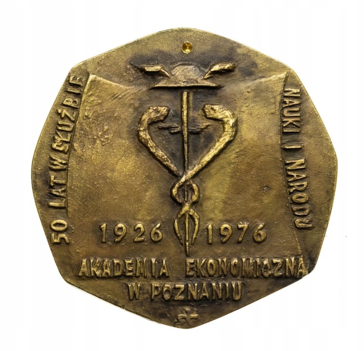 MEDAL 50 LAT W SŁUŻBIE NAUKI, AKADEMIA EKONOMICZNA POZNAŃ 1976 (STASIŃSKI)