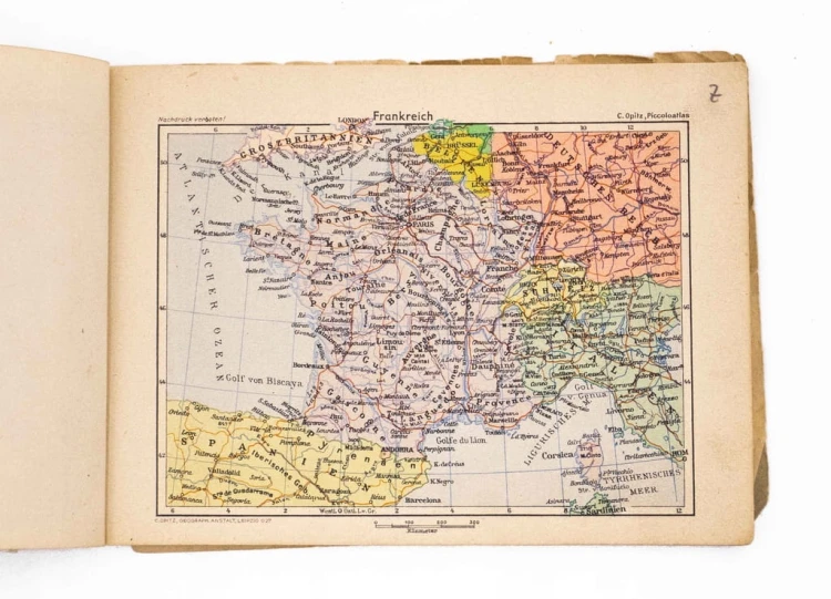 STARY NIEMIECKI ATLAS ŚWIATA l. 40