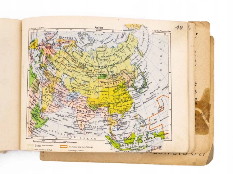 STARY NIEMIECKI ATLAS ŚWIATA l. 40
