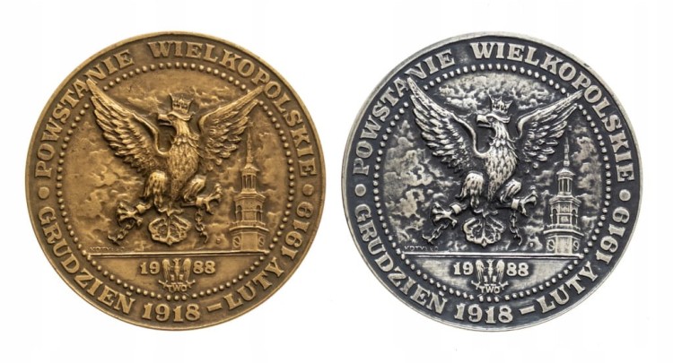ZESTAW MEDALI DOWBÓR-MUŚNICKI I TACZAK, POWSTANIE WLKP 1918, TWO 1988