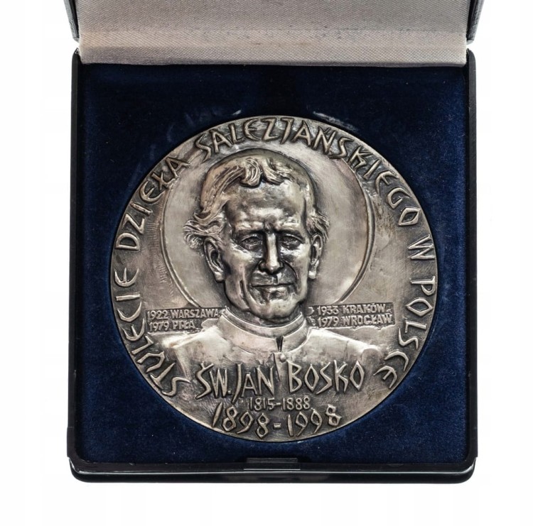 MEDAL ŚW. JAN BOSKO, 100 LAT DZIEŁA SALEZJAŃSKIEGO W POLSCE, OŚWIĘCIM 1998