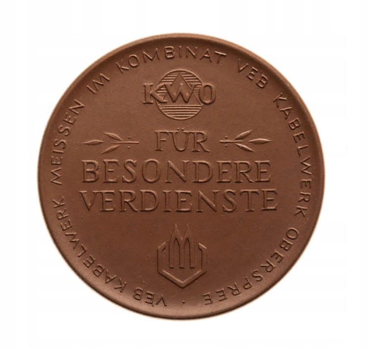 MEDAL PORCELANOWY MIŚNIA, ZA ZASŁUGI DLA ZAGŁADU KABLOWEGO