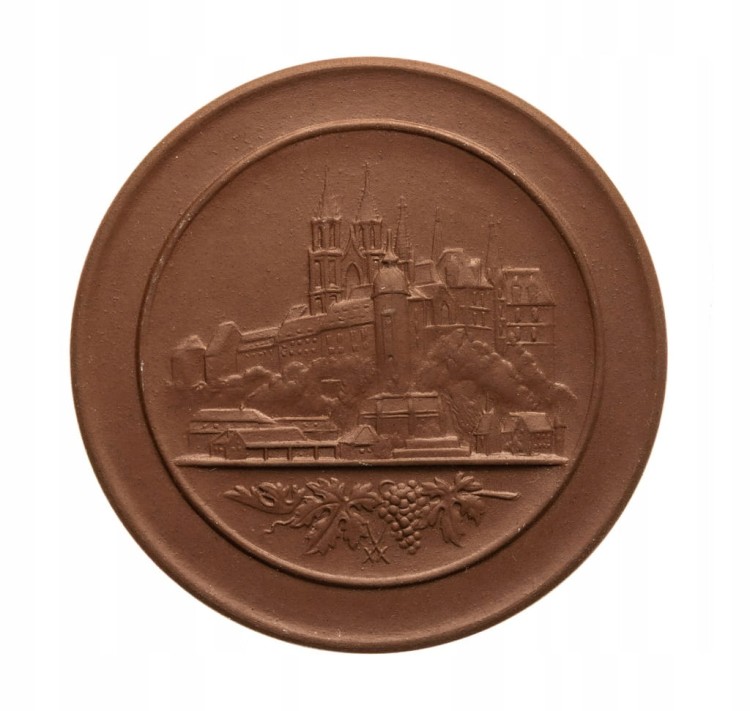 MEDAL PORCELANOWY MIŚNIA, ZA ZASŁUGI DLA ZAGŁADU KABLOWEGO