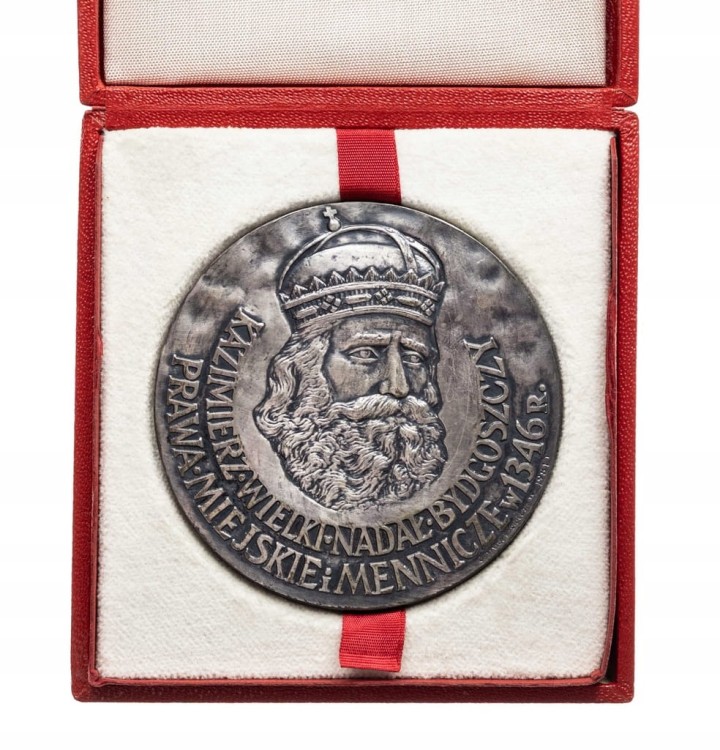 MEDAL KAZIMIERZ WIELKI, PRAWA MIEJSKIE I PIERWSZA MONETA, BYDGOSZCZ 1981