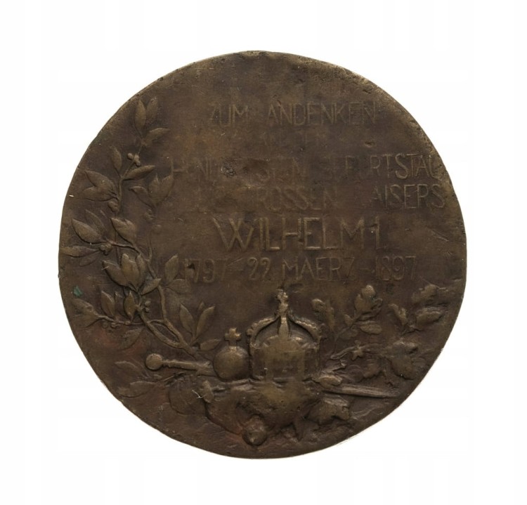 MEDAL WILHELM I HOHENZOLLERN, 100 ROCZNICA URODZIN 1897