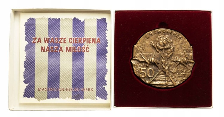 MEDAL ZA WASZE CIERPIENIA, 50 LAT WYZWOLENIA, MAXIMILIAN KOLBE 1995
