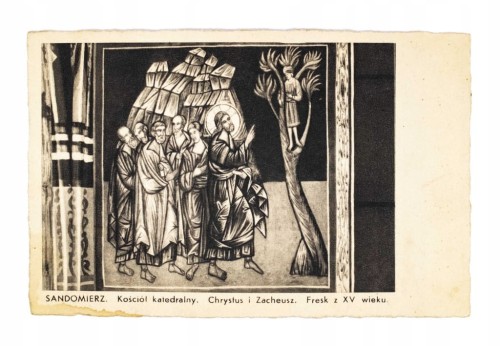 SANDOMIERZ - KOŚCIÓŁ KATEDRALNY, FRESK CHRYSTUS I ZACHEUSZ II RP