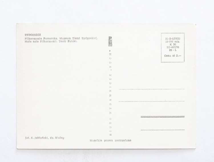 BYDGOSZCZ - FILHARMONIA, MUZEUM, TEATR l. 70