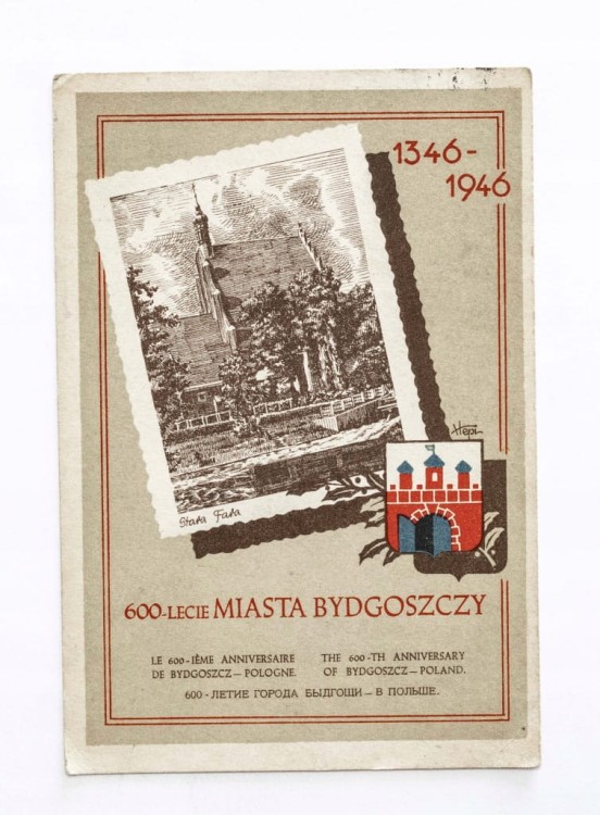 BYDGOSZCZ - 600 LAT MIASTA 1946, DAR NA REMONT KOŚCIOŁA KLARYSEK