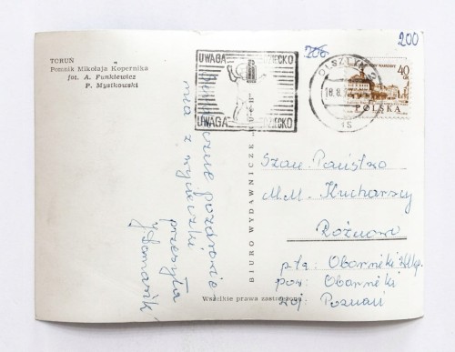 TORUŃ - POMNIK MIKOŁAJA KOPERNIKA 1972
