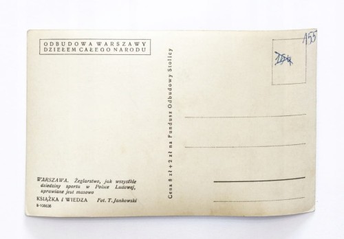 WARSZAWA - ŻAGLÓWKI PRZY BRZEGU l. 50