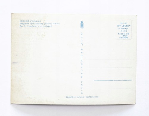 GIERŁOŻ - FRAGMENT BYŁEJ KWATERY GŁÓWNEJ HITLERA, WILCZY SZANIEC l. 60