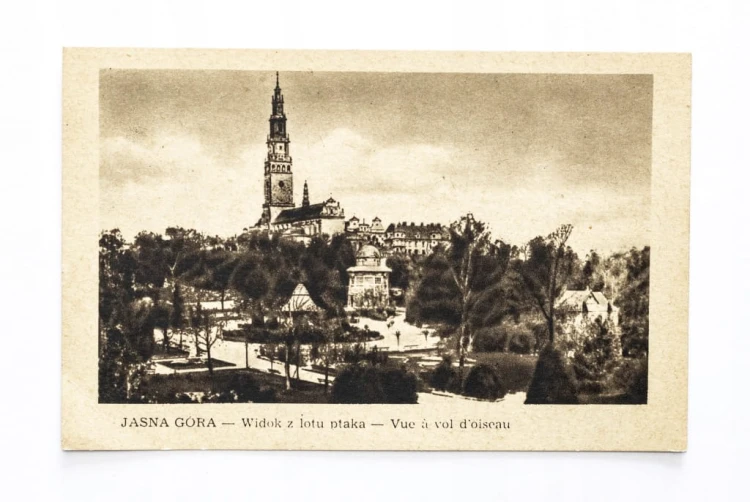 CZĘSTOCHOWA - JASNA GÓRA, WIDOK Z LOTU PTAKA l. 40/50