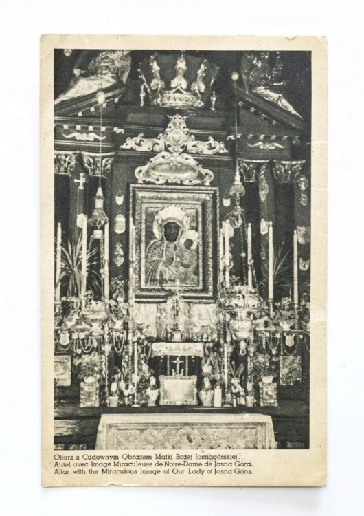 CZĘSTOCHOWA - JASNA GÓRA, OŁTARZ Z OBRAZEM MATKI BOŻEJ JASNOGÓRSKIEJ 1948