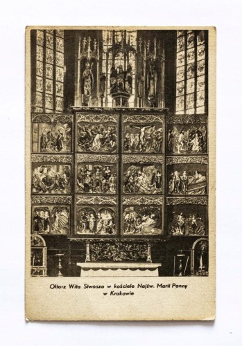 KRAKÓW - OŁTARZ WITA STWOSZA W KOŚCIELE NAJŚW. MARII PANNY l. 50