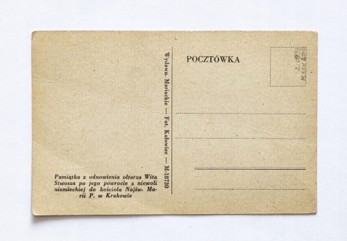 KRAKÓW - OŁTARZ WITA STWOSZA W KOŚCIELE NAJŚW. MARII PANNY l. 50