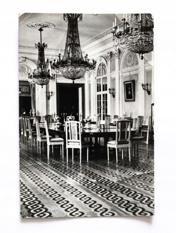 ŁAŃCUT - MUZEUM, ZAMEK, DUŻA JADALNIA, BIAŁA SALA 1967