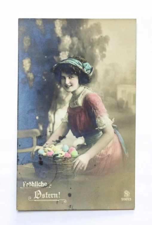 STARA POCZTÓWKA WIELKANOCNA - BERLIN / POZNAŃ 1913