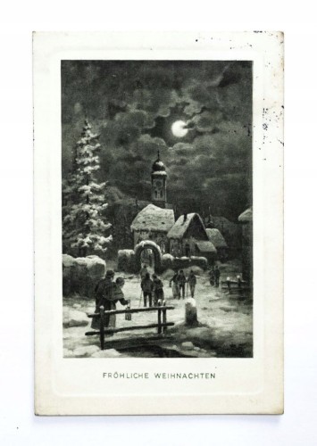 STARA POCZTÓWKA BOŻONARODZENIOWA - WROCŁAW / POZNAŃ 1911