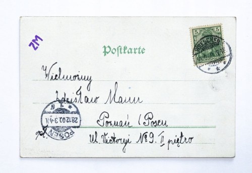 STARA POCZTÓWKA NOWOROCZNA - WRZEŚNIA / POZNAŃ 1900