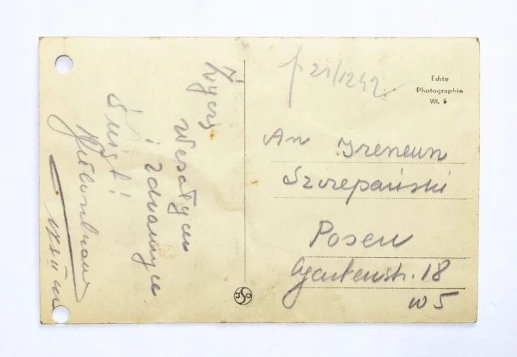 STARA POCZTÓWKA BOŻONARODZENIOWA - POZNAŃ 1942