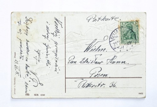 STARA POCZTÓWKA BOŻONARODZENIOWA - GOŁAŃCZ / POZNAŃ 1915