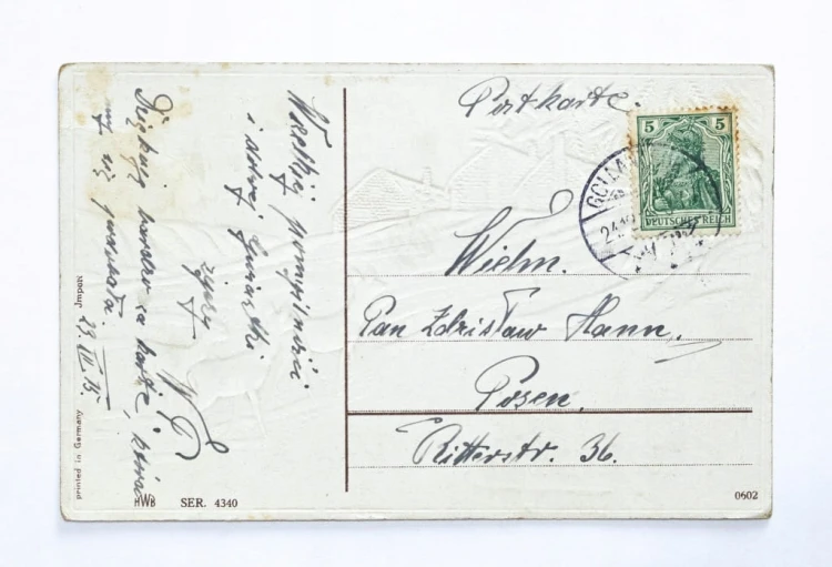 STARA POCZTÓWKA BOŻONARODZENIOWA - GOŁAŃCZ / POZNAŃ 1915