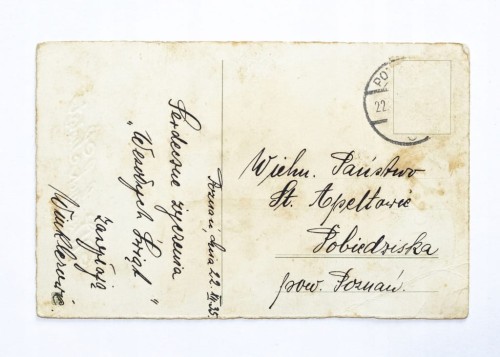 STARA POCZTÓWKA BOŻONARODZENIOWA - POZNAŃ / POBIEDZISKA 1935